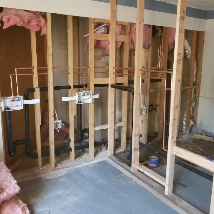 Copper pipe rough-in and plumbing installation in South Daytona
